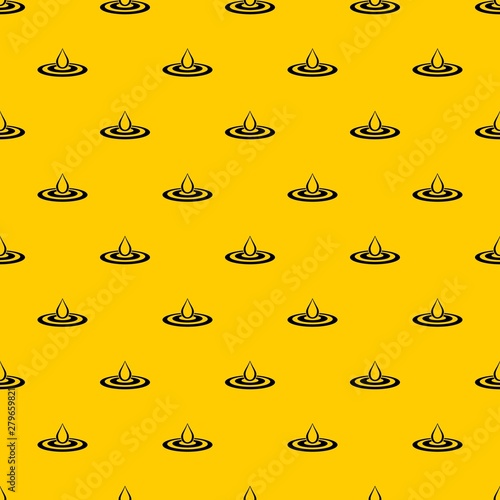 Water drop and spill pattern seamless vector repeat geometric yellow for any design