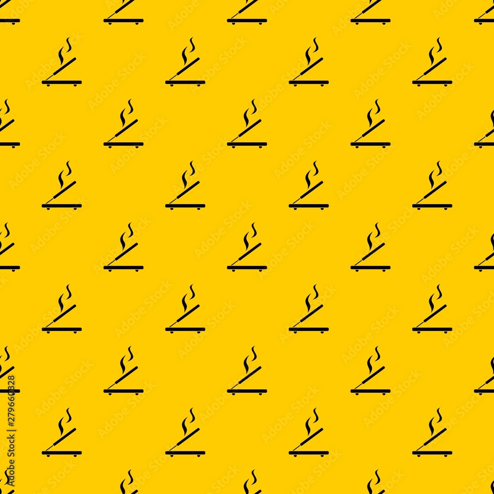 Incense sticks pattern seamless vector repeat geometric yellow for any design
