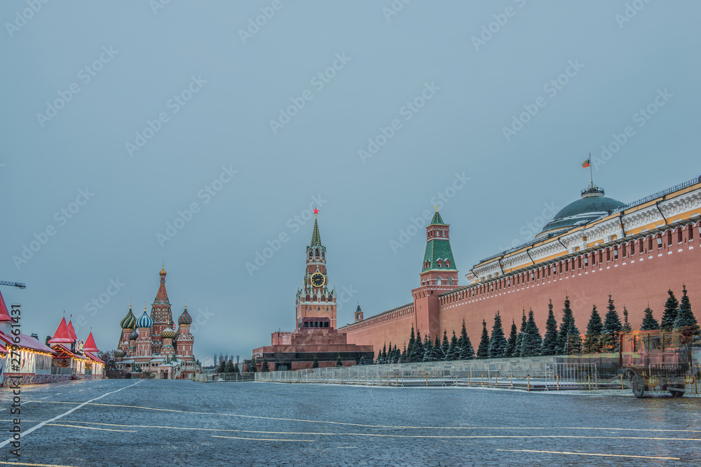 Red Square, Mausoleum of Lenin in Moscow, Russia