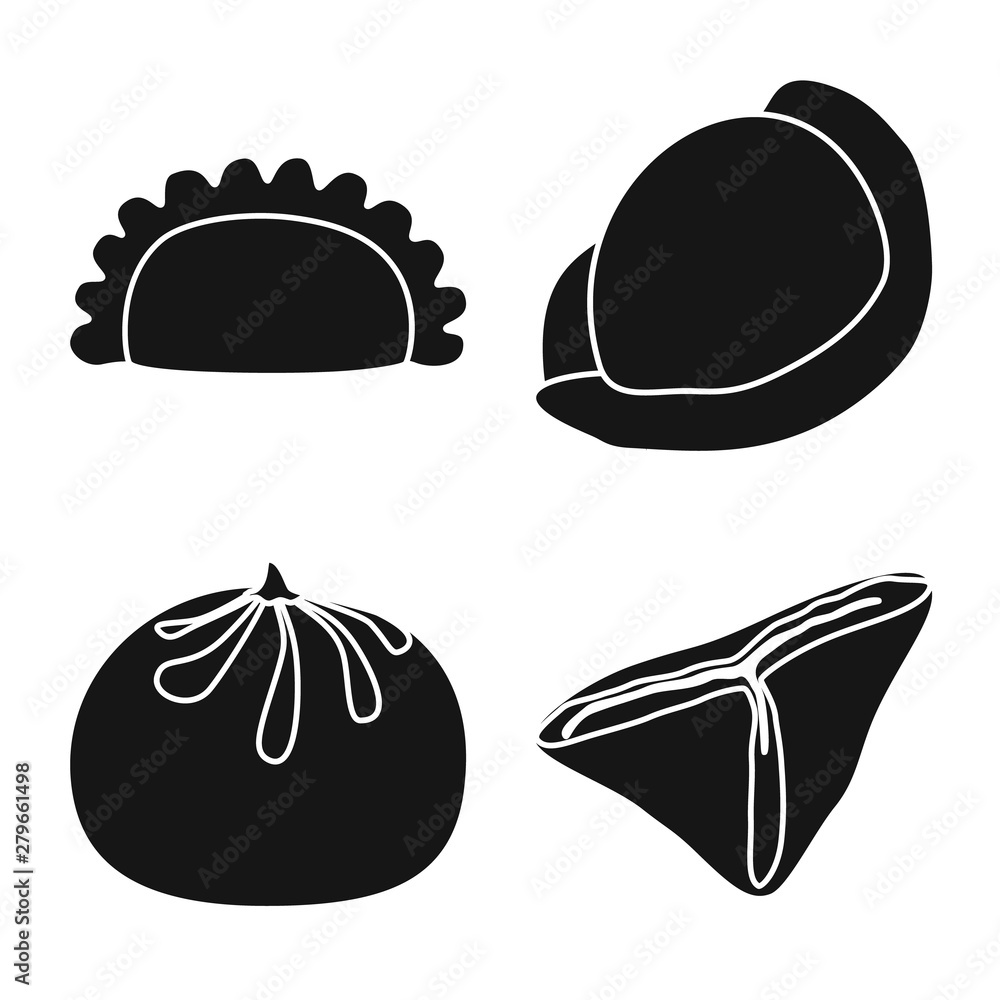 Isolated object of cuisine and appetizer sign. Collection of cuisine and food vector icon for stock. Isolated object of cuisine and appetizer sign. Collection of cuisine and food vector icon for stock.