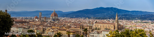 Panorama of the beautiful city of Florence from Michelangelo Square