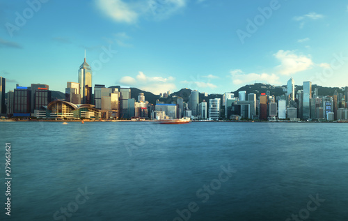 Hong Kong harbour, long exposition