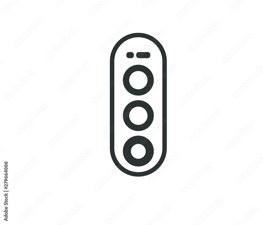 Modern smartphone triple camera icon vector Modern smartphone triple camera icon vector