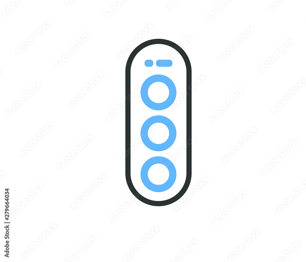 Modern smartphone triple camera icon vector Modern smartphone triple camera icon vector