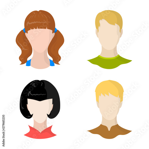 Vector design of avatar and dummy icon. Set of avatar and figure vector icon for stock.