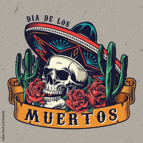 Day of the Dead vintage concept