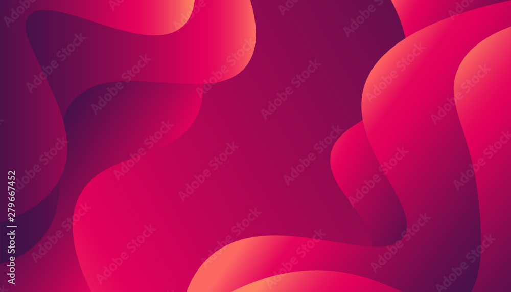 Diseño abstracto con formas geométricas y orgánicas, colores neón, brillantes y llamativos. Ilustración minimalista con degradados de colores y formas simples para fondos de presentación.