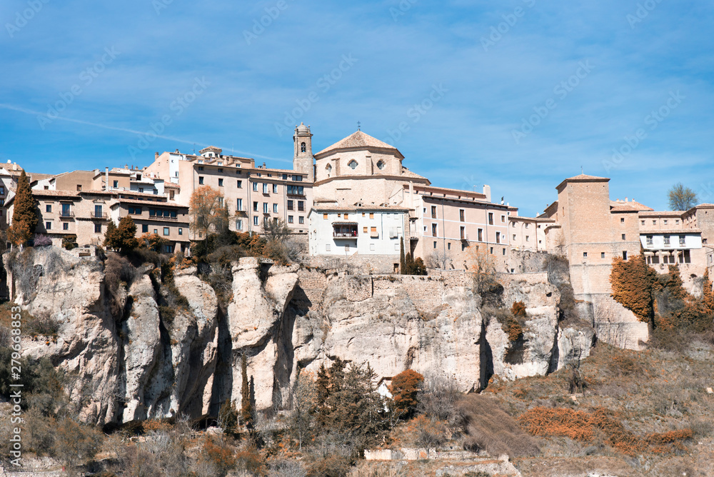 Fototapeta premium Hanging houses on the stones in Cuenca city of Spain