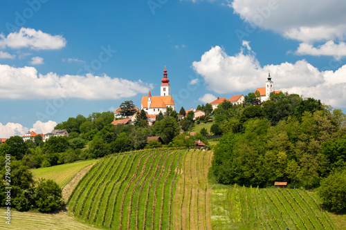 Town Straden and wineyards in Styria, Austria photo