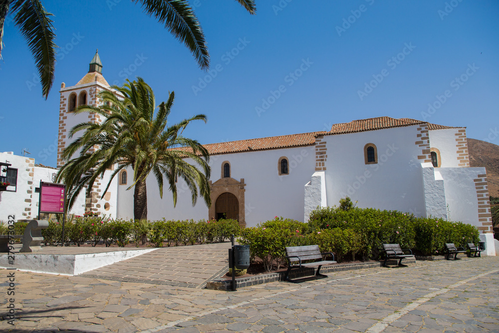 The historic Cathedral of Santa Maria of Betancuria on Fuerteventura Island, Canary Islands, Spain