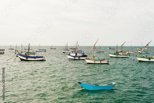 Peru Lima Fisher boats living near the cost of Lima. photo