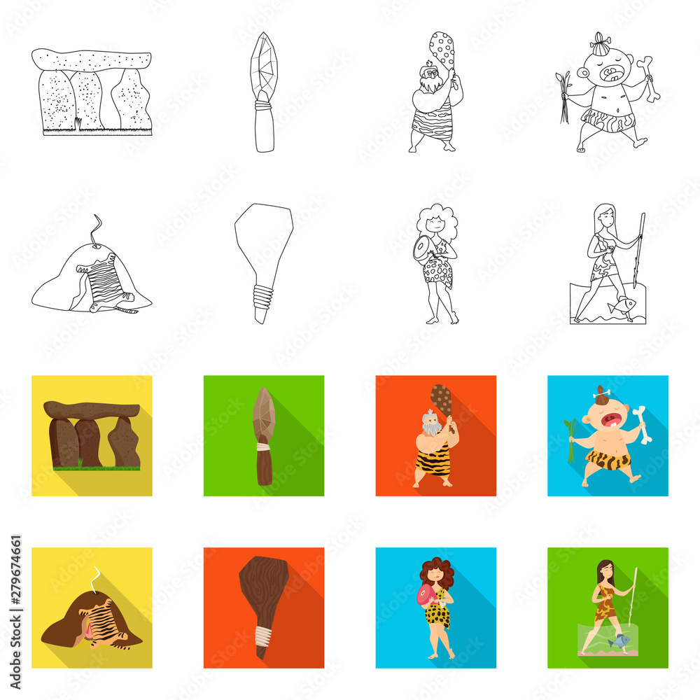 Isolated object of evolution and prehistory logo. Set of evolution and development stock symbol for web. Isolated object of evolution and prehistory logo. Set of evolution and development stock symbol for web.