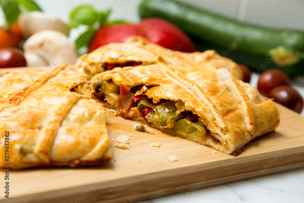 Vegetable Empanada spanish galician tapa Vegetable Empanada spanish galician tapa
