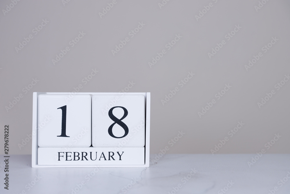 February Date Cube White Background February Date Cube White Background