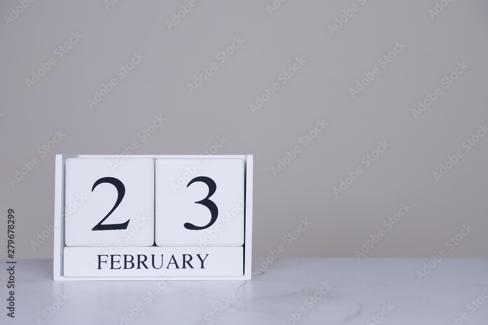 February Date Cube White Background February Date Cube White Background