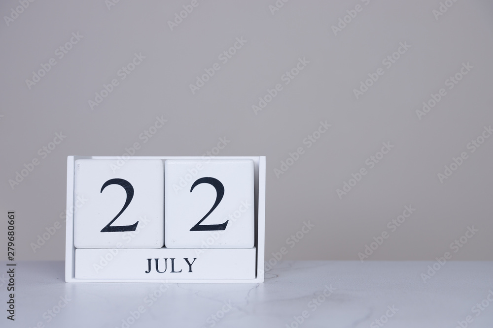 July Date Cube White Background July Date Cube White Background