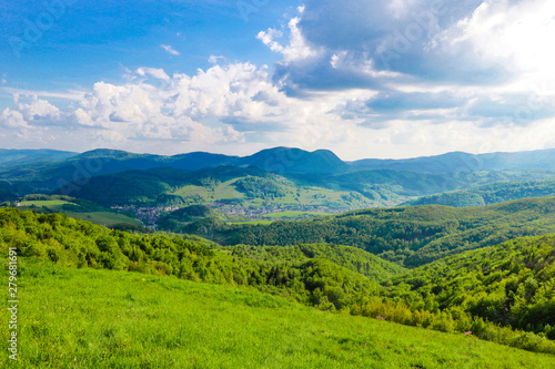 Panoramic view from the mountain range, Slovakia, Europe.