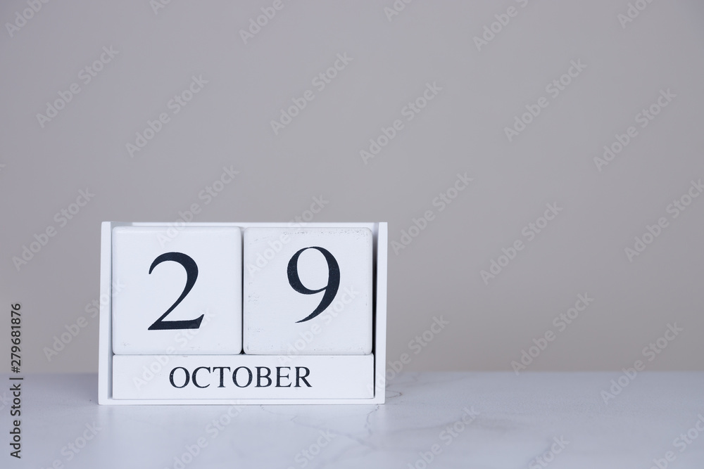 October Date Cube White Background October Date Cube White Background