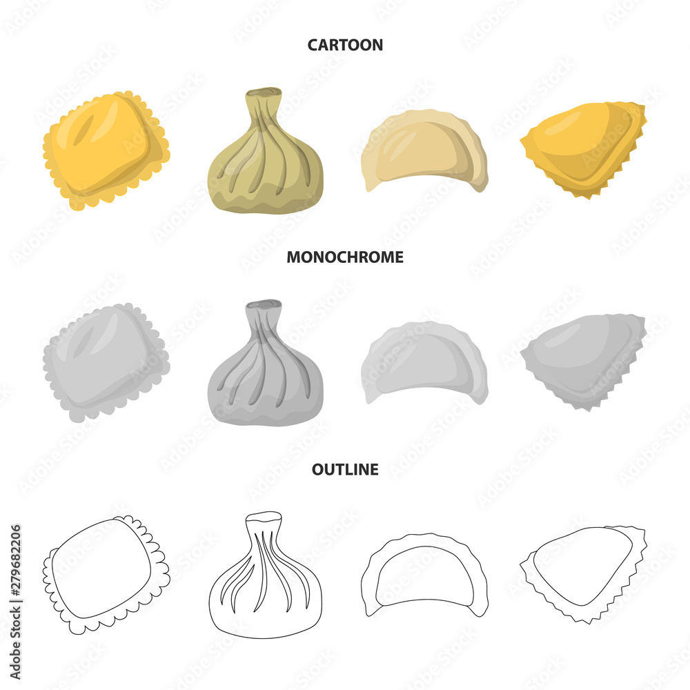 Vector design of products and cooking sign. Collection of products and appetizer stock symbol for web. Vector design of products and cooking sign. Collection of products and appetizer stock symbol for web.
