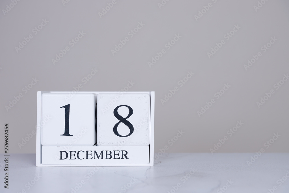 December Date Cube White Background December Date Cube White Background