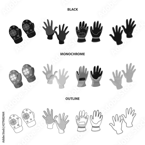 Vector design of silhouette and safety symbol. Set of silhouette and comfort stock vector illustration.