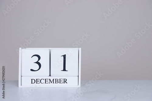 December Date Cube White Background