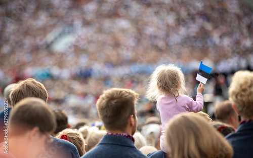 Foto people at the fold song festival in Pirita, Tallinn