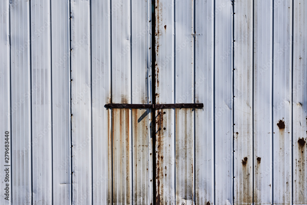 background of old rusty gate front view