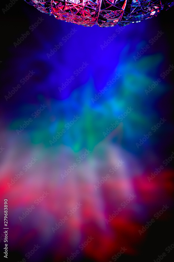 Fototapeta premium flashes and stripes of light in different colors 