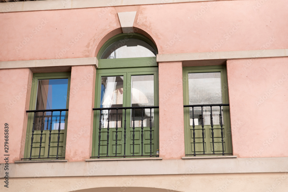 Obraz premium Facade of one of the buildings of Cuenca city in Spain