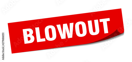 blowout sticker. blowout square isolated sign. blowout