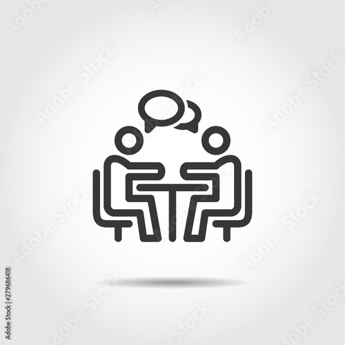 meeting icon business vector illustration