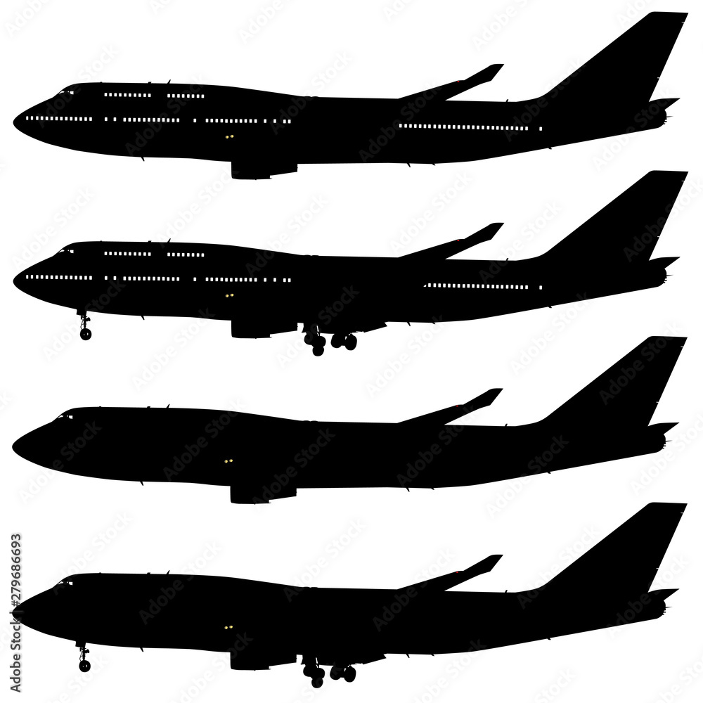 airplane raster flat icon isolated on white background side view of ...