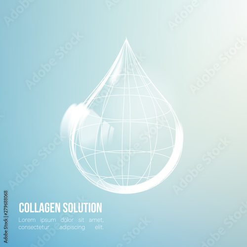 Drop. Collagen Serum and Vitamin Background Concept Skin Care Cosmetic.Elegant and stylish Background.