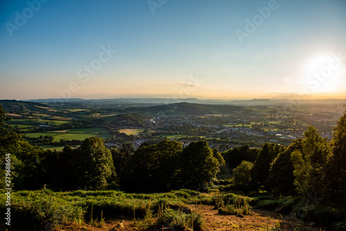Picturesque sunset photo of Monmouth, Wales 