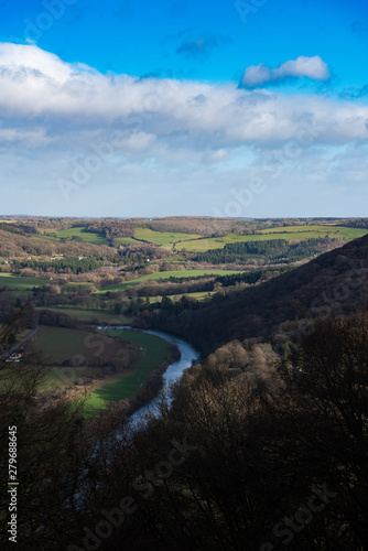 Picturesque photo of the Wye valley, Wales