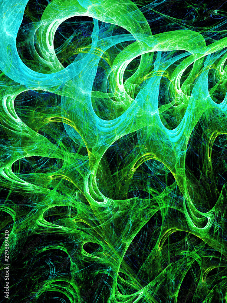 green abstract fractal background 3d rendering illustration green abstract fractal background 3d rendering illustration