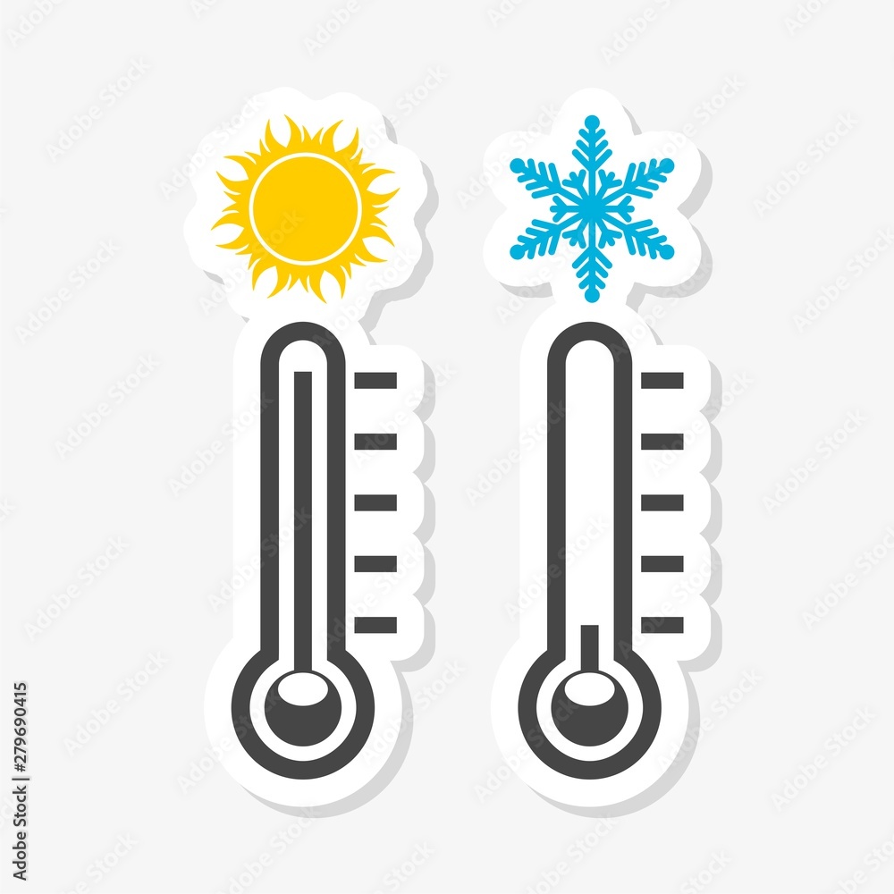 Thermometers with high and low temperature sticker Thermometers with high and low temperature sticker
