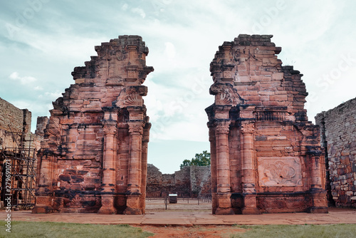 Ruins of the Jesuit reduction San Ignacio Mini of the Guaranisi, UNESCO World Heritage Site, Misiones, Argentina, South America