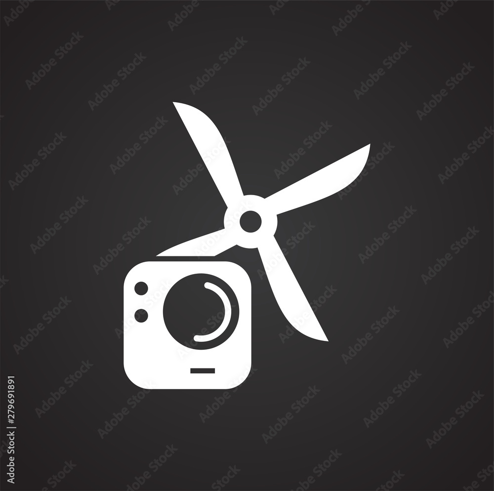 Drone related icon on background for graphic and web design. Simple illustration. Internet concept symbol for website button or mobile app. Drone related icon on background for graphic and web design. Simple illustration. Internet concept symbol for website button or mobile app.