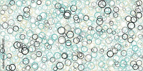 Abstract Generative Art color distributed circles donuts background illustration