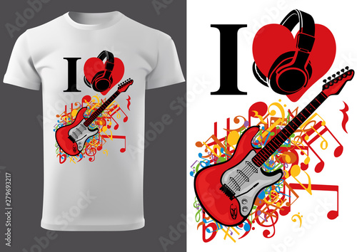 T-shirt design with Electri...