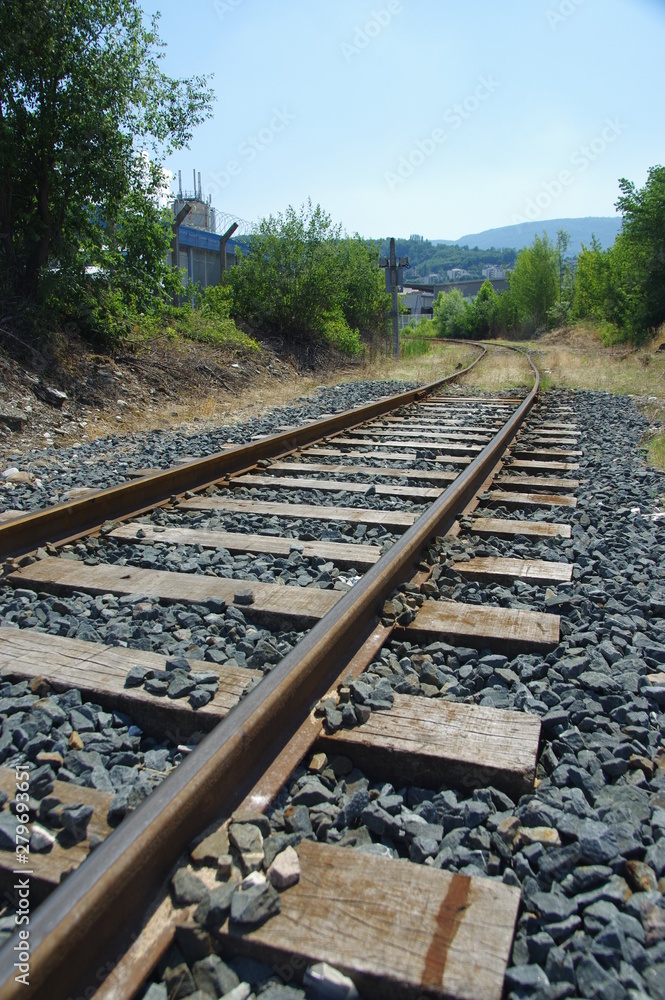 rails de chemin de fer a labandon 