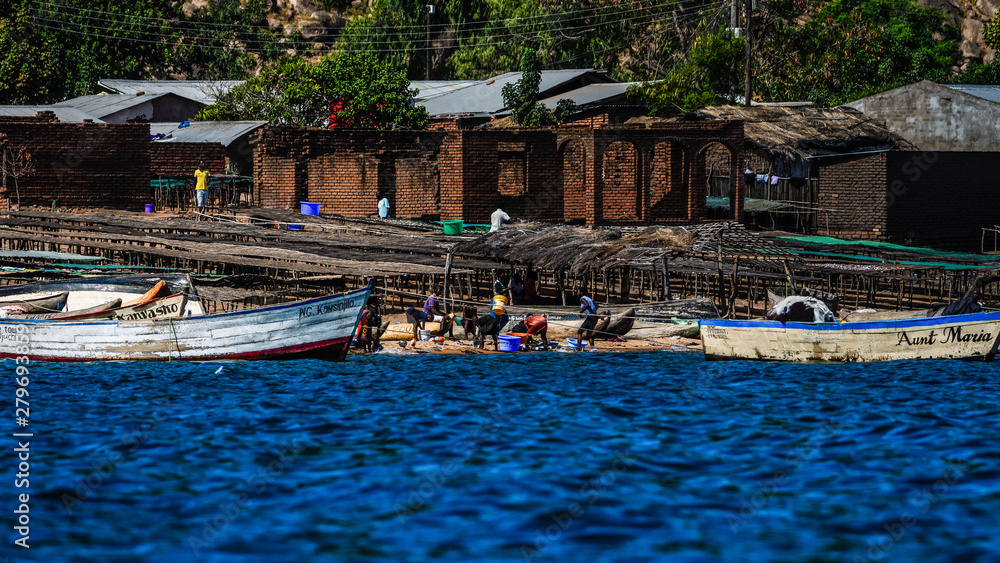 Fototapeta premium Am Ufer des Malawisees