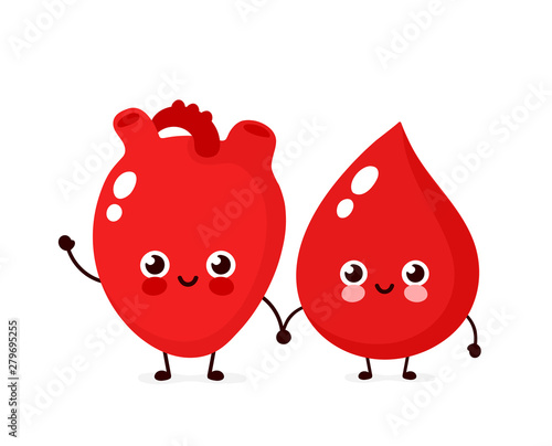 Cute happy smiling blood drop