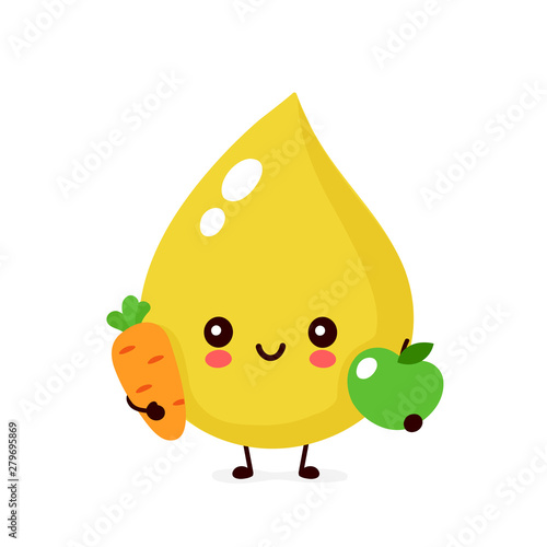 Cute happy smiling urine drop 