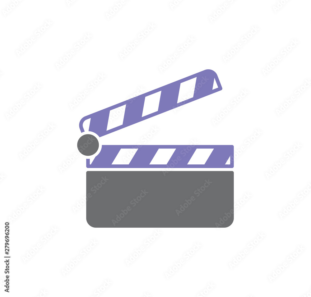 Obraz premium Film strip related icon on background for graphic and web design. Simple illustration. Internet concept symbol for website button or mobile app.