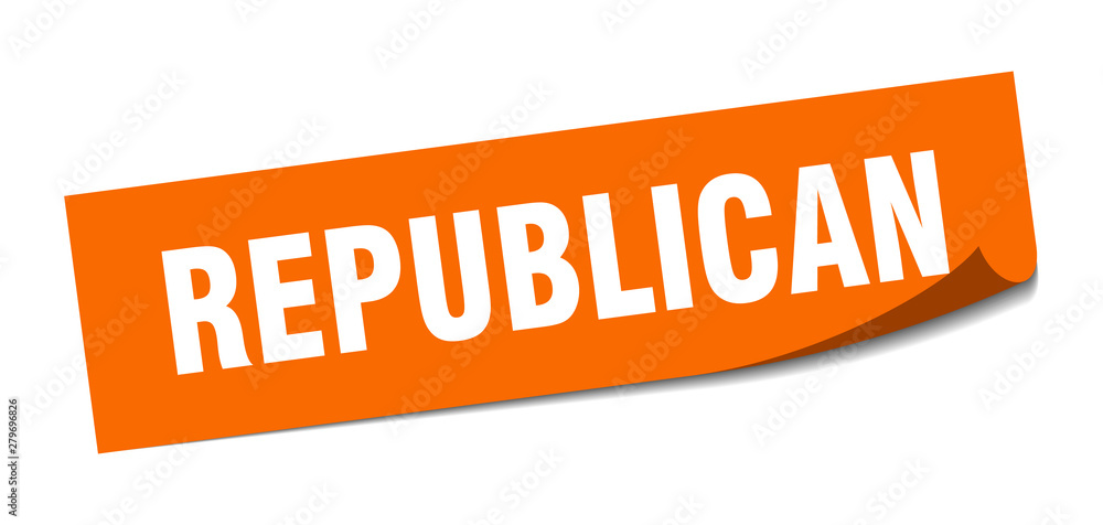 republican sticker. republican square isolated sign. republican republican sticker. republican square isolated sign. republican