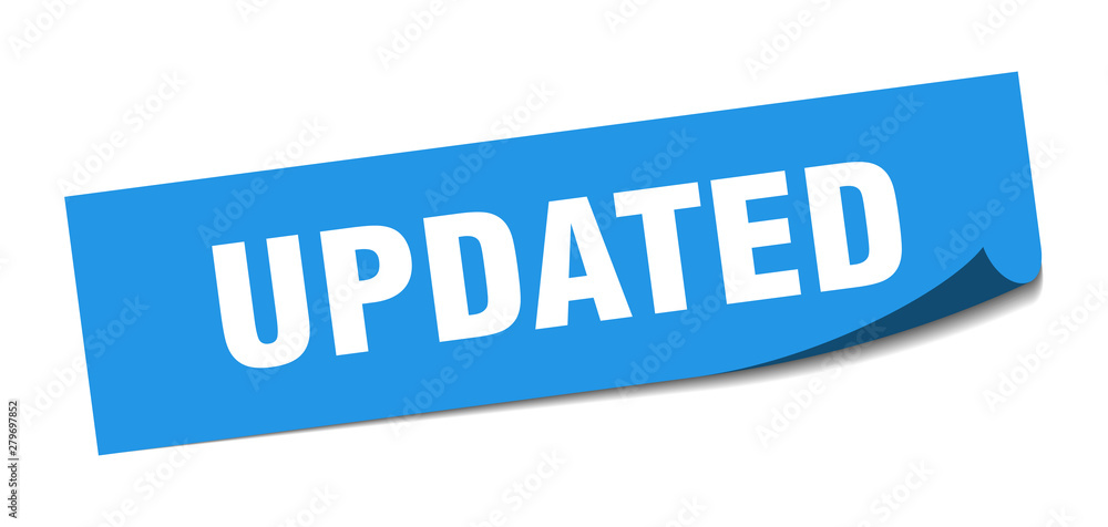 updated sticker. updated square isolated sign. updated updated sticker. updated square isolated sign. updated