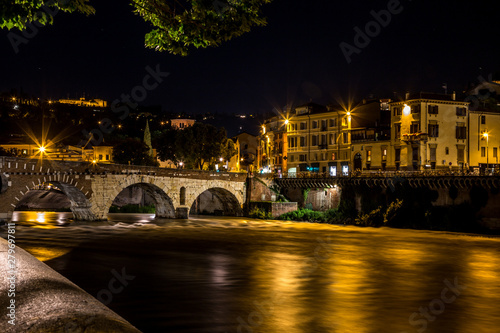 Verona city at night